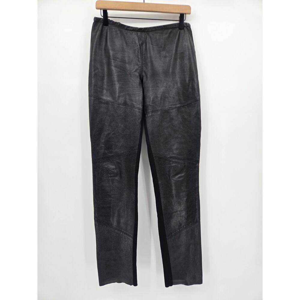 Ivan Grundahl Faux Vegan Leather Front Pant Edgy Scandi Minimalist Moto Size 40